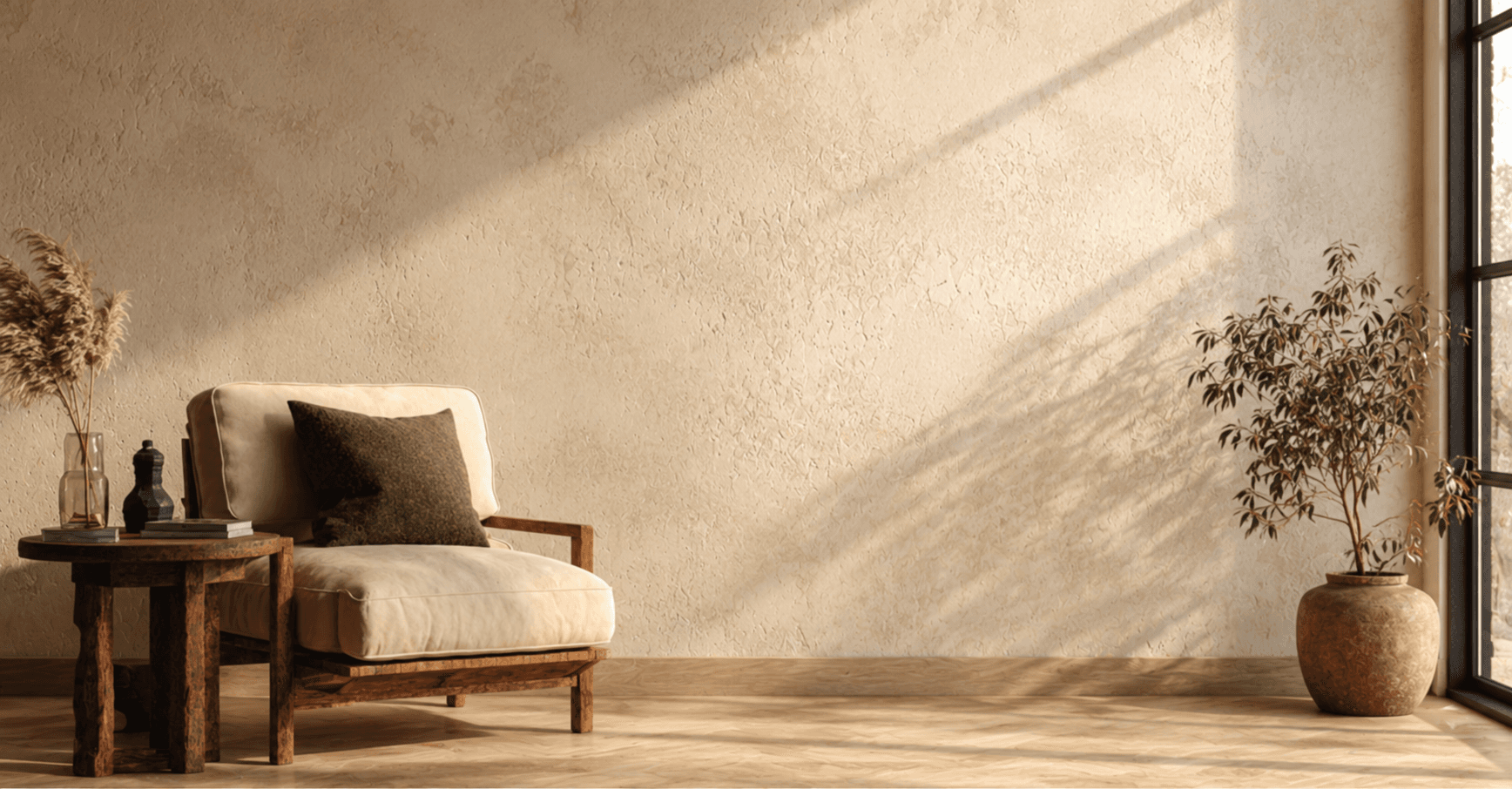 Venetian plaster accent wall in a luxury Salt Lake City home